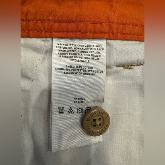 Columbia Washed Out Chino Shorts Men’s Size 40 10in. Inseam Outdoor Khaki Beige - Picture 7 of 7